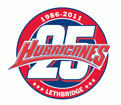 lethbridge hurricanes 2010 anniversary logo iron on transfers for clothing